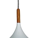 Mexlite Luminaria colgante BJORR - Ø 33CM de 1 llama, pequeño, alto E27 IP20, blanco mate regulable