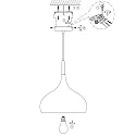 Mexlite Luminaria colgante BJORR - Ø 33CM de 1 llama, pequeño, alto E27 IP20, blanco mate regulable
