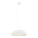 Mexlite Luminaria colgante BJORR - Ø 45CM de 1 llama, grande, plano E27 IP20, blanco mate regulable