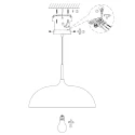 Mexlite Mexlite Pendant luminaire BJORR, 1 flame, 45cm, white