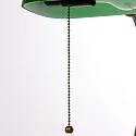 Mexlite Luminaria de mesa BELANA de 1 llama E27 IP20, verde, color bronce regulable