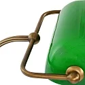 Mexlite Luminaria de mesa BELANA de 1 llama E27 IP20, verde, color bronce regulable