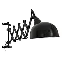 Luminaria de pared YORKSHIRE de 1 llama, con interruptor, con enchufe, ajustable E27 IP20, negro mate 