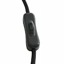 Steinhauer wall luminaire YORKSHIRE 1 flame, with switch, with plug, adjustable E27 IP20, black matt 