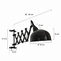 Steinhauer wall luminaire YORKSHIRE 1 flame, with switch, with plug, adjustable E27 IP20, black matt 