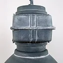 Luminaria colgante DENSI abajo, de 1 llama, grande E27 IP20, gris regulable