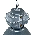 Luminaria colgante DENSI abajo, de 1 llama, grande E27 IP20, gris regulable