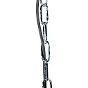 Luminaria colgante DENSI abajo, de 1 llama, grande E27 IP20, gris regulable
