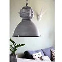 Luminaria colgante DENSI abajo, de 1 llama, grande E27 IP20, gris regulable