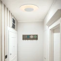 Steinhauer ceiling luminaire LIDO small, round, indirect, perforated IP20, white matt dimmable
