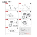 Steinhauer ceiling luminaire LIDO small, round, indirect, perforated IP20, white matt dimmable