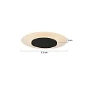Steinhauer ceiling luminaire LIDO small, round, indirect, perforated IP20, black matt dimmable