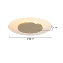 Steinhauer ceiling luminaire LIDO 1 flame IP20, gold dimmable