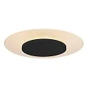 Luminaria de techo LIDO grande, redondo, indirecta, perforado IP20, negro mate regulable