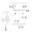 outdoor ceiling luminaire GALAXY cylindrical, medium, switchable IP44, steel brushed 