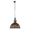 Luminaria colgante BIKKEL - Ø 52CM de 1 llama, grande E27 IP20, marrón, pied regulable
