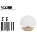 Steinhauer Luminaria de mesa ANCILLA redondo, corto, con regulador táctil G9 IP20, haya, color natural regulable