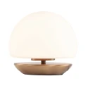 Steinhauer Luminaria de mesa ANCILLA redondo, corto, con regulador táctil G9 IP20, bronce cepillado regulable