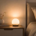 Steinhauer Luminaria de mesa ANCILLA redondo, corto, con regulador táctil G9 IP20, bronce cepillado regulable
