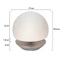 Luminaria de mesa ANCILLA redondo, corto, con regulador táctil G9 IP20, haya, color natural regulable