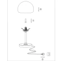 Steinhauer Luminaria de mesa ANCILLA MUSHROOM lang, con función de conmutación G9 IP20, cromo, pulido regulable