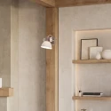 Mexlite ceiling luminaire GEARWOOD 1 flame E27 IP20, creme dimmable