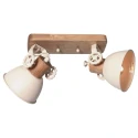 Luminaria de techo GEARWOOD de 2 llamas E27 IP20, crema regulable
