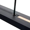 Steinhauer Luminaria colgante ZELENA / 80-140CM Arriba-Abajo, CCT Switch, ajustable, con regulador táctil IP20, negro mate regulable