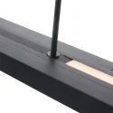 Steinhauer Luminaria colgante ZELENA / 80-140CM Arriba-Abajo, CCT Switch, ajustable, con regulador táctil IP20, negro mate regulable