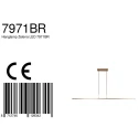 Steinhauer Luminaria colgante ZELENA / 155CM Arriba-Abajo, CCT Switch, ajustable, con regulador táctil IP20, bronce cepillado regulable