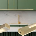Steinhauer Luminaria colgante ZELENA de 3 llamas IP20, dorado regulable