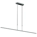 Steinhauer Luminaria colgante ZELENA / 155CM Arriba-Abajo, CCT Switch, ajustable, con regulador táctil IP20, acero cepillado regulable
