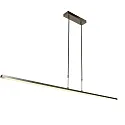 Steinhauer Luminaria colgante ZELENA / 155CM Arriba-Abajo, CCT Switch, ajustable, con regulador táctil IP20, acero cepillado regulable