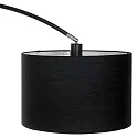 Luminaria de pedestal SOLVA cilíndrico, con interruptor, con pantalla, con enchufe, inclinable E27 IP20, negro mate 