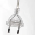 Mexlite Luminaria de pedestal SOLVA cilíndrico, con interruptor, con pantalla, con enchufe, inclinable E27 IP20, acero cepillado 