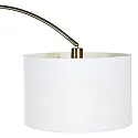 Mexlite Luminaria de pedestal SOLVA cilíndrico, con interruptor, con pantalla, con enchufe, inclinable E27 IP20, acero cepillado 