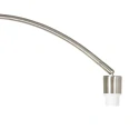 Mexlite Luminaria de pedestal SOLVA cilíndrico, con interruptor, con pantalla, con enchufe, inclinable E27 IP20, acero cepillado 