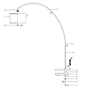 Mexlite Luminaria de pedestal SOLVA cilíndrico, con interruptor, con pantalla, con enchufe, inclinable E27 IP20, acero cepillado 