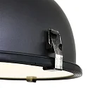 Steinhauer Luminaria colgante BIKKEL - Ø 32CM de 1 llama, pequeño E27 IP20, negro mate regulable