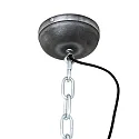 Steinhauer Luminaria colgante BIKKEL - Ø 32CM de 1 llama, pequeño E27 IP20, negro mate regulable