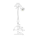 Steinhauer Luminaria colgante BIKKEL - Ø 32CM de 1 llama, pequeño E27 IP20, negro mate regulable