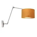 Steinhauer wall luminaire PRESTIGE CHIC cylindrical, with switch, with shade, with jointed arm, with plug E27 IP20, steel brushed dimmable