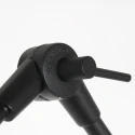 Steinhauer Luminaria de pedestal PRESTIGE CHIC cilíndrico, con interruptor, con pantalla, con brazo articulado E27 IP20, negro mate 
