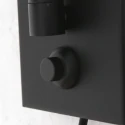 Steinhauer Luminaria de pared PRESTIGE CHIC cilíndrico, con interruptor, con pantalla, con brazo articulado, con enchufe E27 IP20