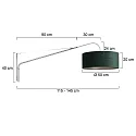 Luminaria de pared ELEGANT CLASSY con interruptor, con pantalla, con alivio de tensión, con enchufe, ajustable E27 IP20
