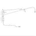 Luminaria de pared ELEGANT CLASSY con interruptor, con pantalla, con alivio de tensión, con enchufe, ajustable E27 IP20