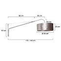 Steinhauer Luminaria de pared ELEGANT CLASSY con interruptor, con pantalla, con alivio de tensión, con enchufe, ajustable E27 IP20