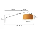 Steinhauer Luminaria de pared ELEGANT CLASSY con interruptor, con pantalla, con alivio de tensión, con enchufe, ajustable E27 IP20