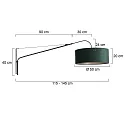 Steinhauer Luminaria de pared ELEGANT CLASSY con interruptor, con pantalla, con alivio de tensión, con enchufe, ajustable E27 IP20