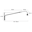 Steinhauer Luminaria de pared ELEGANT CLASSY con interruptor, con pantalla, con alivio de tensión, con enchufe, ajustable E27 IP20